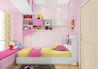 简约风格可爱儿童房床图片