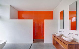 中式风格小清新橙色卫生间改造