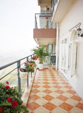 地中海风格小清新阳台设计图