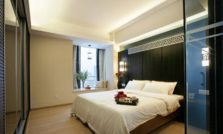 中式风格舒适卧室飘窗设计