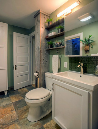 美式风格简洁卫生间洗手台图片