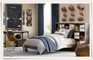 美式风格可爱儿童房床上用品图片