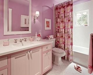 宜家风格小清新粉色卫生间改造