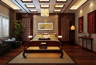 中式风格大气床图片