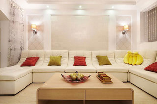 简约风格三室一厅小清新5-10万120平米客厅沙发沙发图片