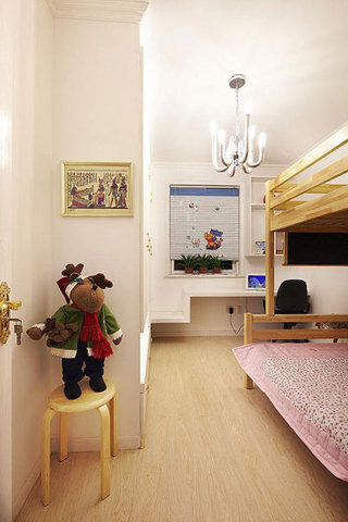 简约风格三室一厅小清新5-10万120平米儿童房装修图片