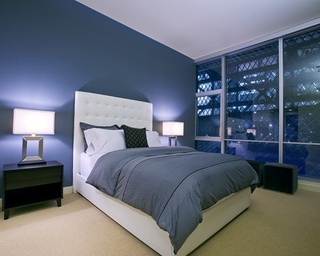 现代简约风格白色卧室床上用品效果图