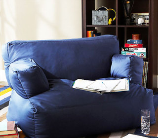 舒适蓝色懒人沙发效果图