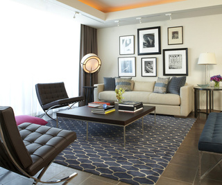 欧式风格米色沙发背景墙装修效果图