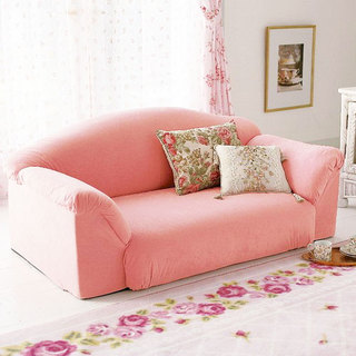 可爱粉色沙发效果图