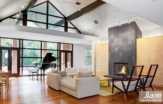 2012别墅家装客厅沙发效果图,客厅壁炉装修设计装修效果图