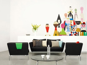 时尚墙绘设计 16款客厅手绘墙图片