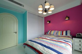 地中海风格小清新50平米卧室设计图