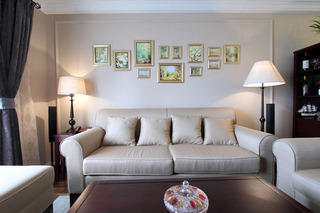 现代简约风格二居室小清新沙发效果图