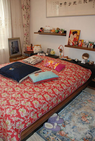 美式风格三居室温馨140平米以上卧室装修图片