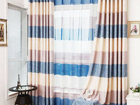 20款条纹窗帘图片 遮阳装饰两不误