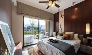 东南亚风格三居室另类100平米卧室设计图