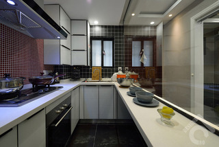 简约风格一居室60平米厨房装修图片
