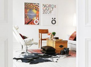 北欧风格简洁白色地板效果图