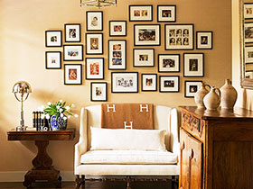 记录美好光影 24款客厅照片墙图片