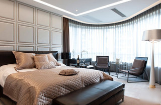 现代简约风格三居室温馨20万以上卧室装修