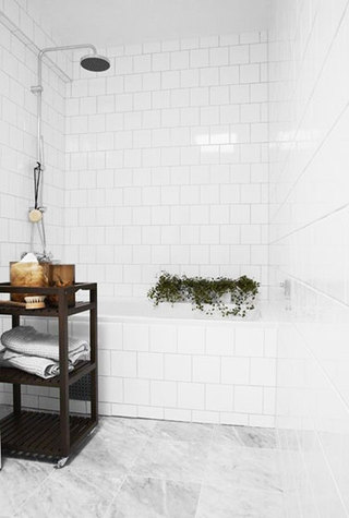 简洁白色卫浴间瓷砖瓷砖效果图
