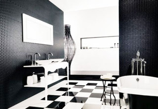 大气黑色卫浴间瓷砖瓷砖效果图