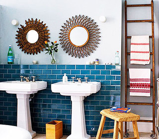 蓝色卫浴间瓷砖瓷砖效果图