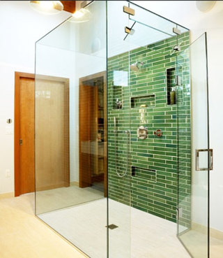 绿色卫生间瓷砖图片