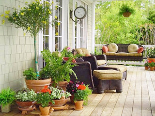 舒适褐色花园沙发效果图