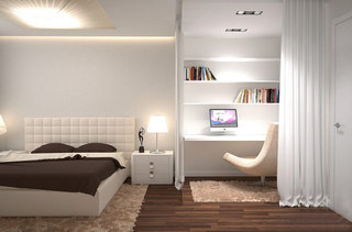 现代简约风格时尚卧室背景墙效果图
