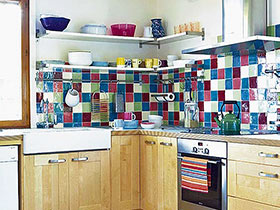 花色瓷砖效果图 18图装饰厨房墙面