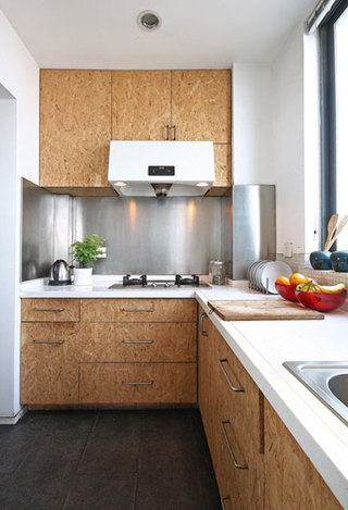 现代简约风格二居室简洁10-15万90平米厨房设计图