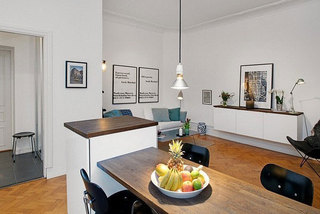 现代简约风格单身公寓40平米装修图片