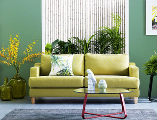 绿色客厅沙发图片