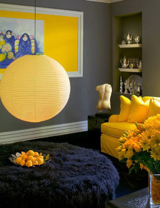 欧式风格温馨黄色客厅设计图纸