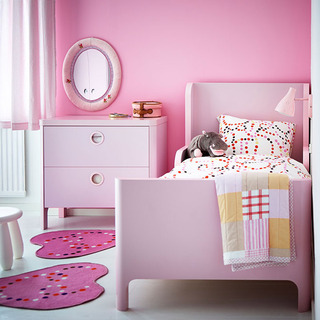 粉色女孩儿童床设计