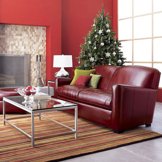 暗红色沙发小客厅装修效果图