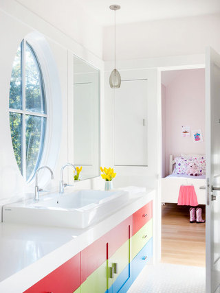 彩色浴室柜设计图