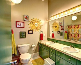 绿色浴室柜设计图