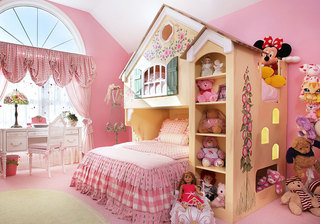 温馨粉色卧室飘窗效果图