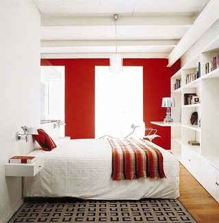 暖色调现代卧室设计效果图