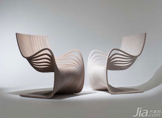 创意Pipo木椅设计 感受流畅线条美感