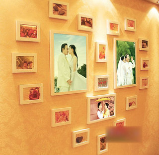 婚纱照片墙效果图