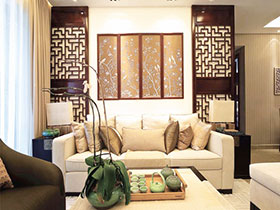 16张新中式沙发背景墙效果图 古典大气