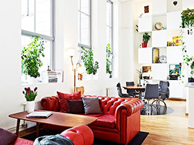 红色家具沙发设计 18图给家添颜色