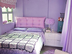 浪漫紫色居室 13款紫色床头软包装修