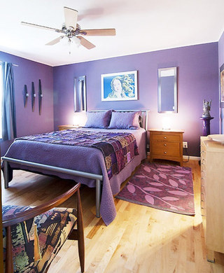 紫色卧室设计图