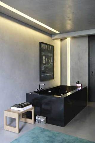 黑色酷感浴缸设计图片