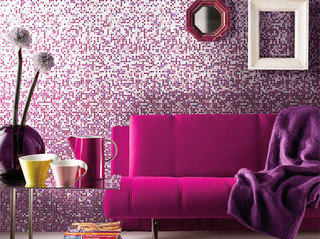 紫色马赛克瓷砖效果图